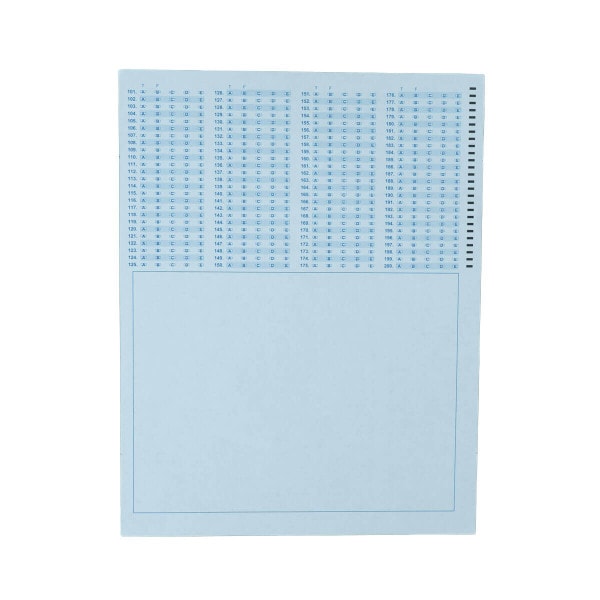 Blue Scantron 5 Pack